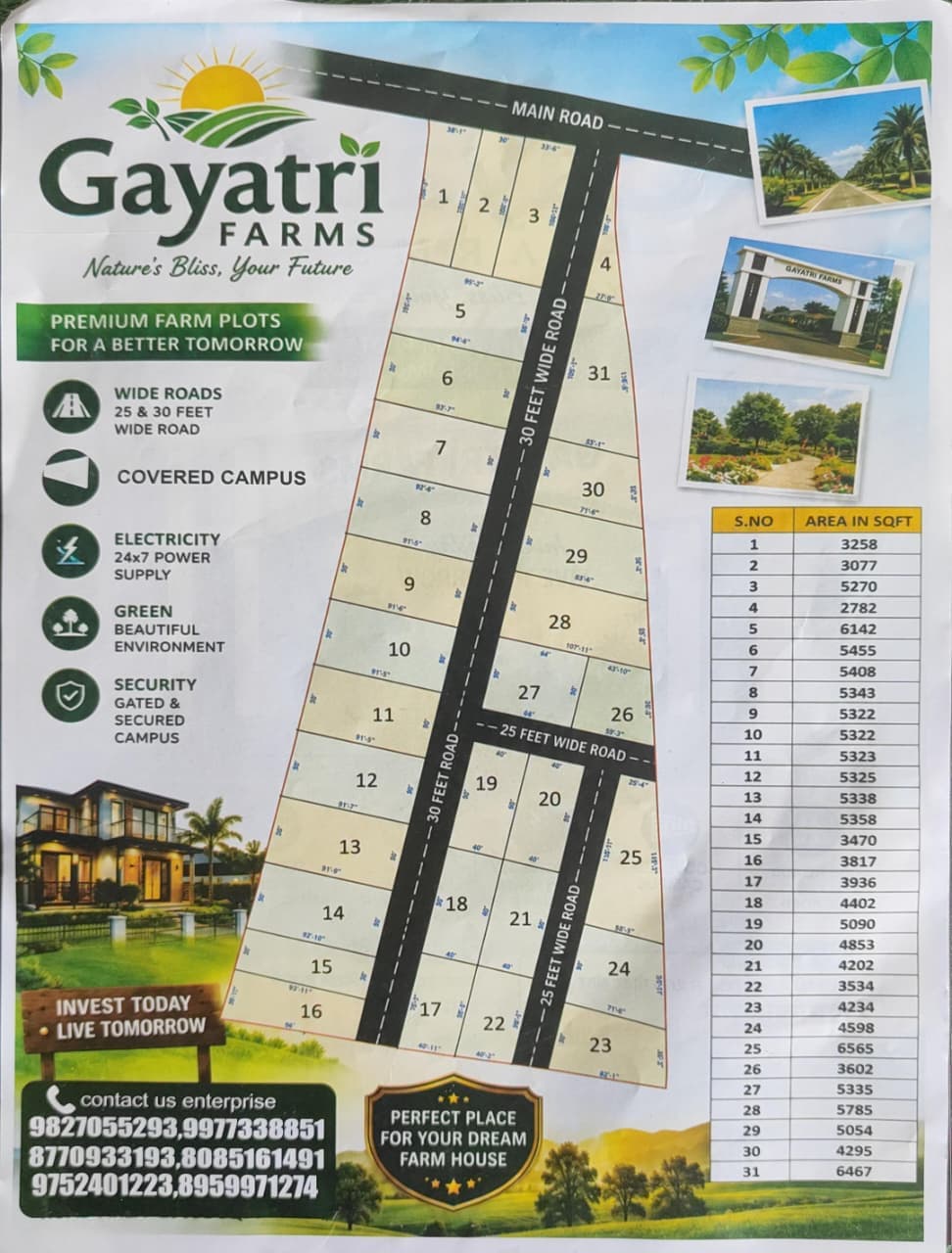 Gayatri Farms master plan layout